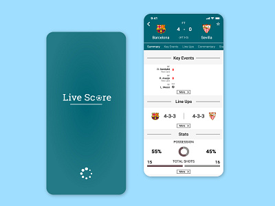 Live Score App UI app deisgn football app graphic design illustration mobile app mobile app design mobile app development mobile ui typography ui ux vector website
