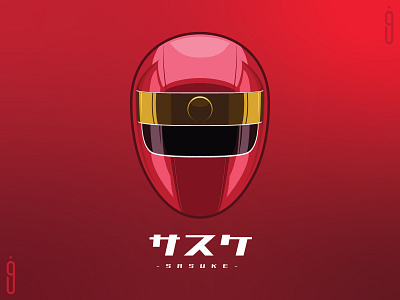 Ninja Sentai Kakuranger / Mighty Morphin Alien Rangers art design flat icon illustration illustrator power rangers red ranger vector