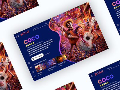Netflix Website Concept Redesign coco landingpage movie app netflix and chill streaming uidesign uitrend uiux web