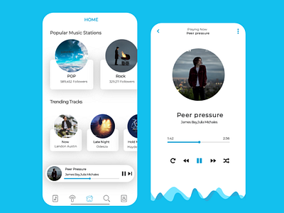 Moojik Player UI design animation app art branding design minimal type ui ux web