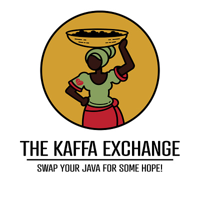 The Kaffa Exchange - Concept 3 design illustration logo typography vector