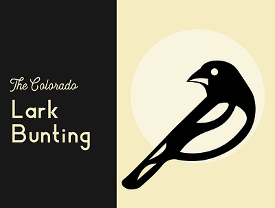 The Colorado Lark Bunting art bird bird illustration birds bunting colorado design flat illustration illustrator lark lark bunting lettering magpie minimal state bird vector wingspan