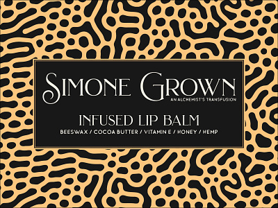 Simone Grown Product Design - Lip Balm branding cannabis cannabis branding hemp hemp logo hemp oil illustrator lip balm logo organic packaging typelogo typography yellow