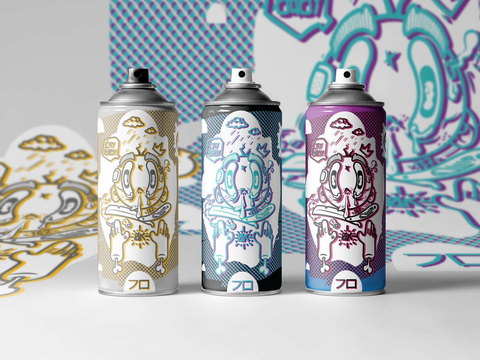 Crybaby Cans by Juan Rojas on Dribbble