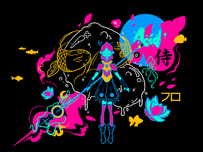 Acid Samurai character design characterdesign design digital illustration illustration art illustrator oc vector
