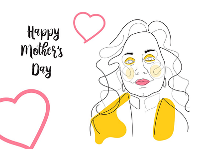 Happy Mother's Day creativity designinspiration design designer coloursandshape illustration lineillustration mothersday