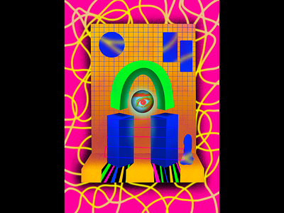 A Simple Practice adobe illustrator bright colors memphis design procreate psychedelic psychology simple design surrealism ui vaporwave vector