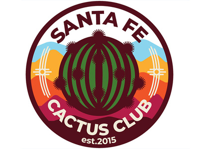 Cactus Club of Santa Fe adobe illustrator design illustration logo santa fe vector