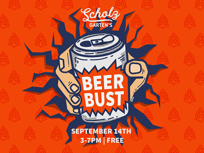 Scholz Beer Bust adobe illustrator branding craftbeer event branding illustration retrosupplyco texas vector