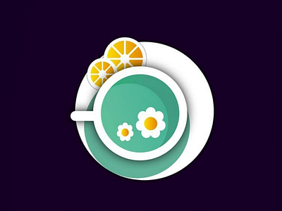 Cup of tea affinity designer ai geometric icon icons illustrator logo pathfinder shades shadows symbols tea vector