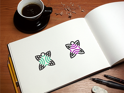 Butterflies 🦋 flat icon flat logo geometric icons logo logo mark logos mark minimal logo shapes symbols