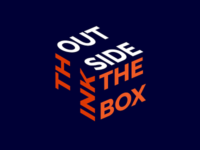 Cube text 📦 3d cube design flat lettering modern text