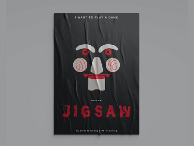 JIGSAW - Film Poster ai design design art film film poster filmposter illustration illustration art illustrator iwanttoplayagame jigsaw minimalism minimalist movie poster photoshop poster poster art poster design ps saw