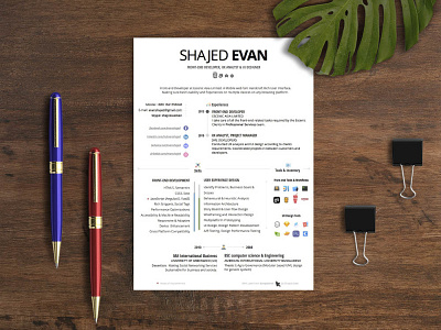 Free Creative Apple Pages Resume Template