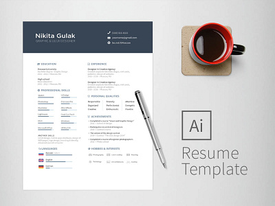 Free Universal Illustrator Resume Template