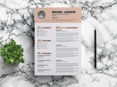 Free Apple Pages Resume Template