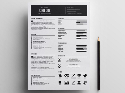 Free Minimal Designer Resume Template