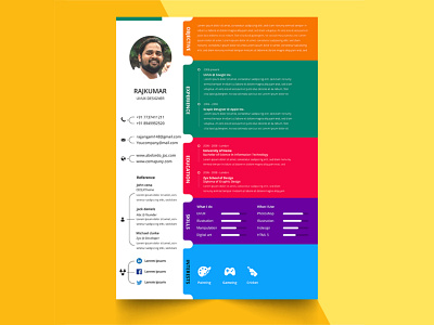 Free Colorful Resume Template branding curriculum vitae cv cv template design free free cv template free resume template freebie freebies resume