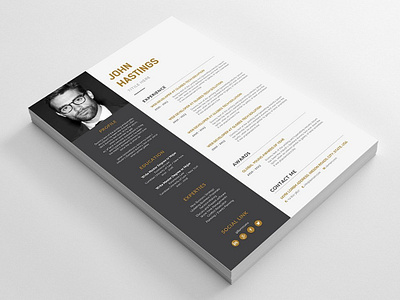 Free Elegant Word Resume Template With Cover Letter Design branding cover letter curriculum vitae cv cv template design doc doc template free free cv template free resume template freebie freebies minimal resume word resume