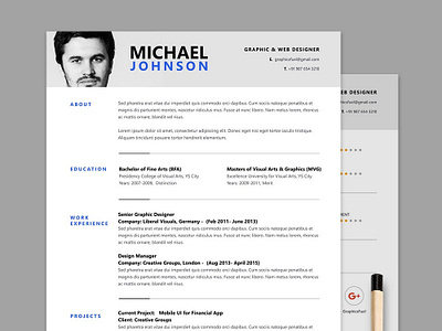 Free Clean and Modern Resume Template