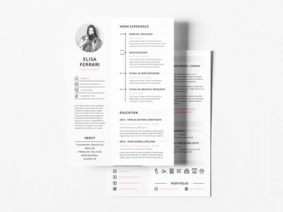 Free Two Pages Resume Template branding curriculum vitae cv cv template design free free cv template free resume template free two pages resume template freebie freebies indd indesign indesign template resume