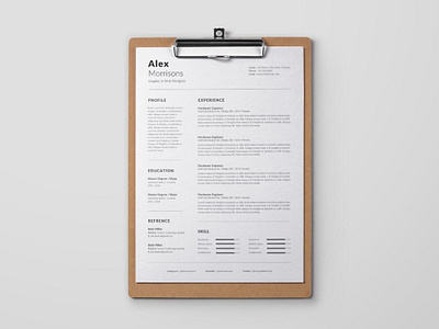 Free MS Word template with cover letter page branding cover letter curriculum vitae cv cv template design doc doc template free free cv template free resume template freebie freebies illustrator minimal resume word word resume