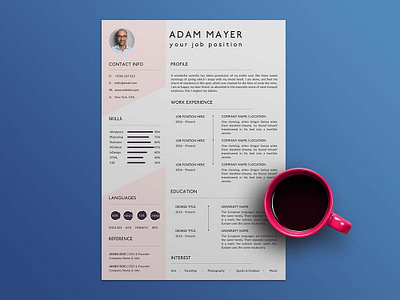 Free Universal CV/Resume Template curriculum vitae cv cv template design free free cv template free resume template freebie freebies resume