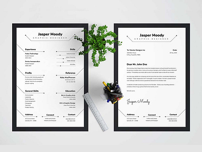 Free creative resume template with matching cover letter