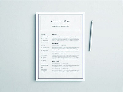 Free Event Photographer Resume Template