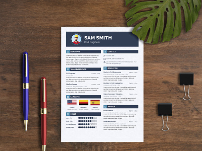 Free Civil Engineer Resume Template curriculum vitae cv cv template design free free cv template free resume free resume template freebie freebies resume