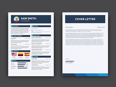 Free Engineer Resume Template with Cover Letter