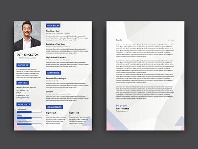 Free Lawyer Resume Template with Cover Letter branding cover letter curriculum vitae cv cv template free cv template free resume template freebie freebies resume