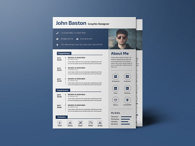 Free Designer Resume PSD Template curriculum vitae cv cv template design free cv template free resume template freebie freebies psd resume