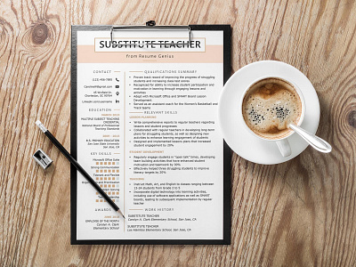 Free Substitute Teacher Resume Template