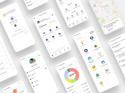 Mobile Banking App Redesign account analysis account settings balance balsamiq bank app bill payment clean ui details page figma fingerprint fund transfer graph login minimal mobile banking prototyping redesign ux ui wireframe