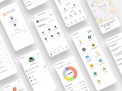 Mobile Banking App Redesign account analysis account settings balance balsamiq bank app bill payment clean ui details page figma fingerprint fund transfer graph login minimal mobile banking prototyping redesign ux ui wireframe