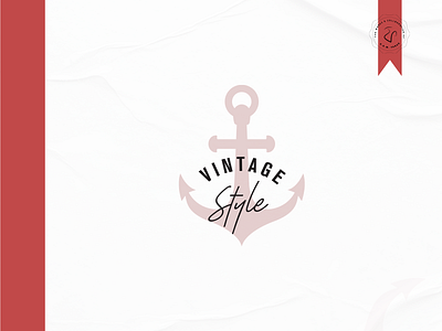 Vintage Style - Online Shop Logo anchor logo branding illustration logo logo design minimal online shop shop logo simple