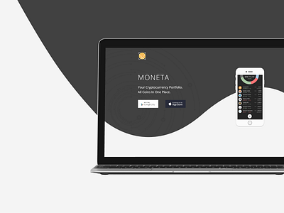 Moneta - Cryptocurrency Portfolio App - Promo Landing Page