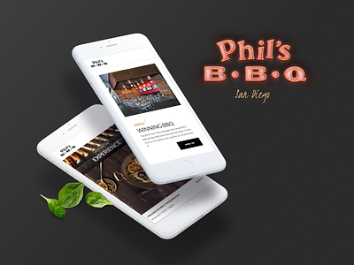 Phil's BBQ - California Restaurant - Mobile Concept app branding concept design interface mobile sketch ui web