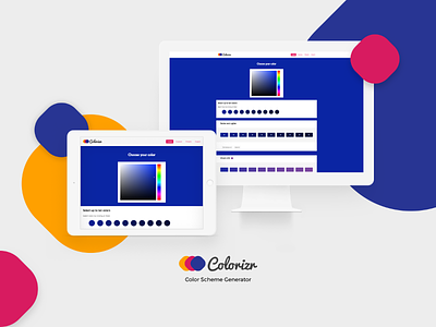 Colorizr - Color Scheme Generator - Design Concept branding clean concept design interface mobile sketch ui web