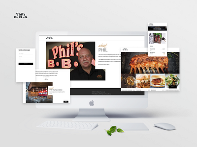 Phil's BBQ - California Restaurant - Full Design branding design illustration interface logo mobile web