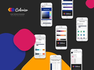 Colorizr - Color Scheme Generator - App Design branding clean concept design interface mobile ui web