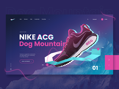 Nike Dribbble branding clean concept design illustration interface product web