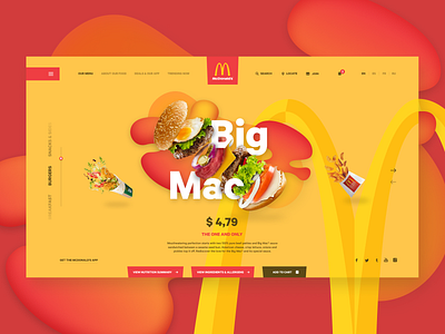 McDonald's - Web Concept branding clean concept design illustration interface product web