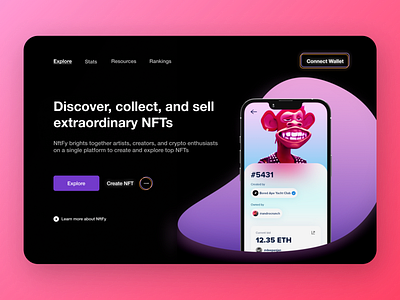 NFT Marketplace Landing Page UI/UX