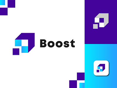Boost Space Logo app logo boost logo lunch logo modern boost logo modern space logo rocket logo space logo speed logo