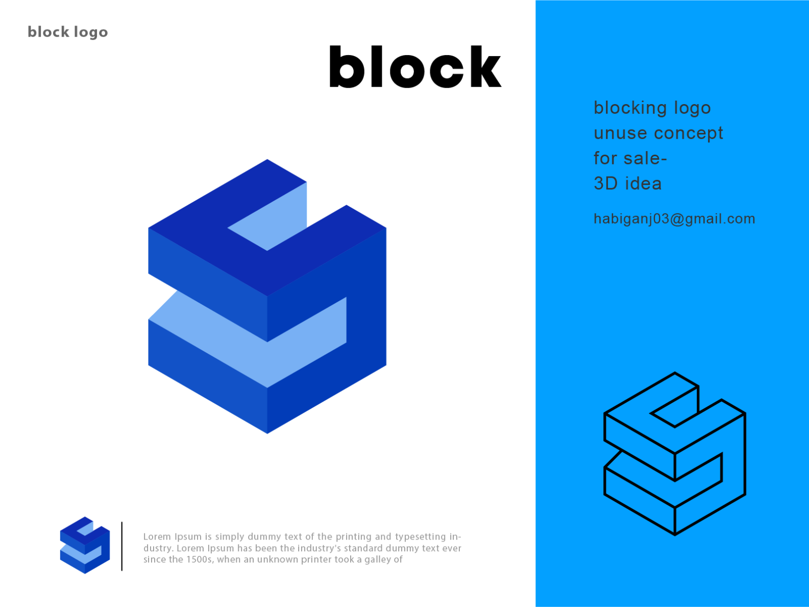Block Logo by Javed Umar on Dribbble