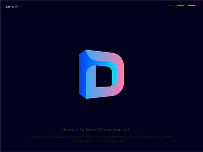 Latter D logo concept 3d d abstract latter d app logo branding colorful logo combination logo concept d creative d design concept d dribble logo d logo graphic design illustration latter d meaningful logo minimal simple unique latter d unused d logo vector d