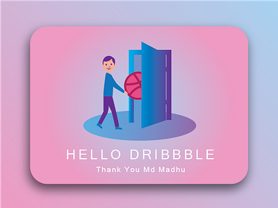 Hello Dribbble colorful creative design illustraion vectors