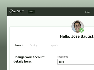 Dashboard - Account settings dashboard design flat profile ui webapp